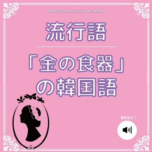 流行語 金の食器 の韓国語 福岡 韓国語教室 Instagram ナレ ポータル